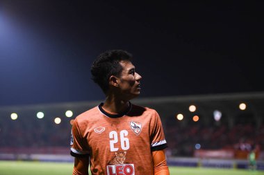 Chiangrai-Tayland-FEB 18,2020: CHAIWAT BURAN # 26 Chiangrai uted in action during afc 2020 between chiangrai utd against Pekin guoan fc at United stadium, chiangrai, thailand