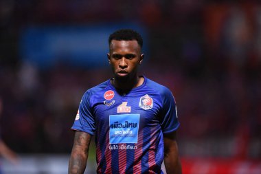 Bangkok-Tayland-15 FEB 2020: Heberty fernandes PAT Stadyumu, Tayland 'daki Nakhonratchasrima mazda Fc' ye karşı Tayland 2020 liman FC 'de görev yapan futbolcu