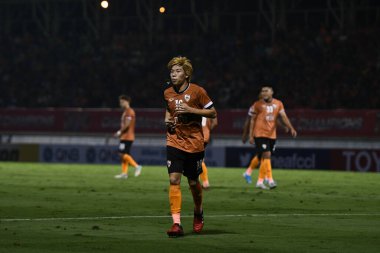 Chiangrai-Tayland-FEB 18, 2020: SIVAKORN TIATRAKUL # 10 chiangrai utd 'lu oyuncu afc 2020' de Beijing guoan fc 'ye karşı Birleşik Stadyum, Chiangrai, Tayland