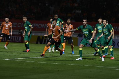 Chiangrai-Tayland-FEB 18, 2020: RENATO AUGUSTO # 5 Beijing guoan Oyuncusu 2020 yılında Pekin guoan Fc 'sine karşı Birleşik Stadyum, Chiangrai, Tayland