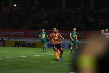 Chiangrai-Tayland-FEB 18 2020: ROSIMAR AMANCIO # 9 chiangrai uted in action during afc 2020 between chiangrai utd against Beijing guoan fc at United stadium, chiangrai, thailand