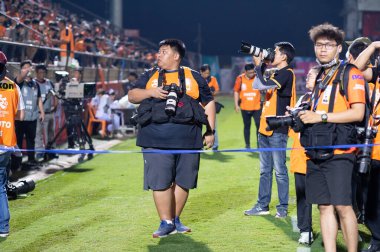 Chiangrai-Tayland-FEB 18-2020: Chiangrai utd ile Beijing guoan fc 'nin birleşik stadyumda, chiangrai, thailand' da karşı karşıya olduğu kıç 2020 'de fotoğraf çekildi