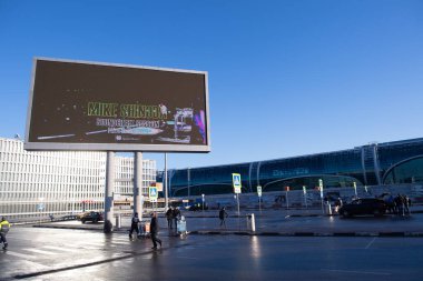 MOSCOW, RUSSIA - NOV 29, 2018: Moskova Domodedovo Havaalanı, Moskova, Rusya.