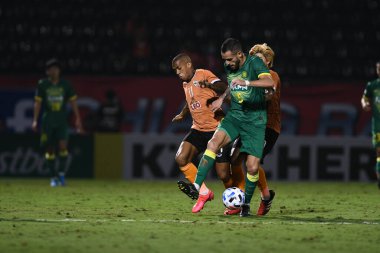 Chiangrai-Tayland-FEB 18, 2020: MAILSON FRANCISCO DE FARIAS # 11 Chiangrai utd in action during afc 2020 between chiangrai utd against Beijing guoan fc at United stadium, chiangrai, thailand