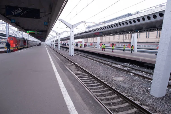 Saint Petersburg Russia Dec 2018 High Speed Train Platform Terminal — Stock Photo, Image