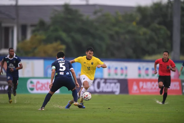 Nakhonpathom Tajlandia Oct 2020 Arthit Boodjinda Gracz Tajlandii Akcji Podczas — Zdjęcie stockowe