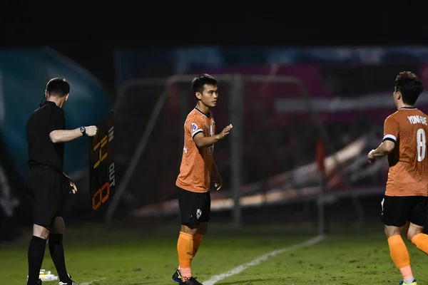 Chiangrai Thailand Feb 2020 Sanukran Thinjom Player Chiangrai Utd Action — Stock Photo, Image