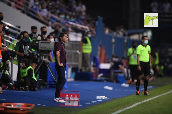 Bangkok Thailand Mar 2021 Somchai Maiwilai Coach Ratchaburi Action Thaileague — Stock Photo, Image