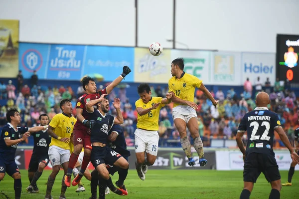 Nakhonpathom Thailand Oct 2020 Jogador Tailândia Ação Durante Jogo Amistoso — Fotografia de Stock