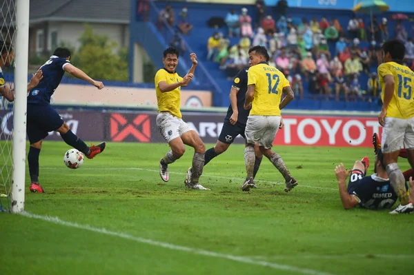 Nakhonpathom Thailand Oct 2020 Player Thailand Action Friendly Match Nakhonpathom — Stock Photo, Image