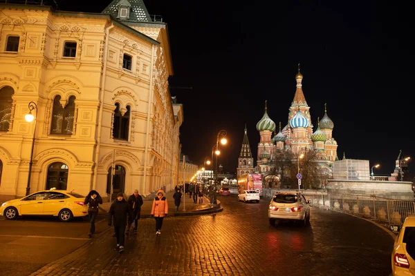 Moscou Rússia Nov 2018 Marco Catedral Basílio Moscou Rússia — Fotografia de Stock