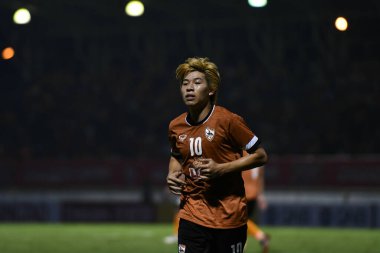 Chiangrai-Tayland-FEB 18, 2020: SIVAKORN TIATRAKUL # 10 chiangrai utd 'lu oyuncu afc 2020' de Beijing guoan fc 'ye karşı Birleşik Stadyum, Chiangrai, Tayland