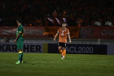 Chiangrai-Tayland-FEB 18, 2020: LEE YONGRAE # 8 chiangrai uter in action during afc 2020 between chiangrai utd against Pekin guoan fc at United stadium, chiangrai, thailand