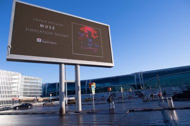 MOSCOW, RUSSIA - NOV 29, 2018: Moskova Domodedovo Havaalanı, Moskova, Rusya.