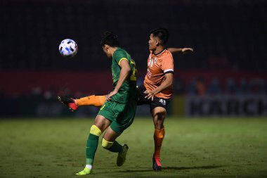 Chiangrai-Tayland-FEB 18, 2020: SHINNAPHAT LEEAOH # 36 Chiangrai uted in action by afc 2020 during chiangrai utd against Pekin guoan fc at United stadium, chiangrai, thailand