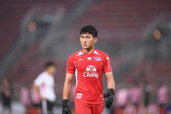 Prathumthani Thailand Abr 2021 Chanin Sae Eia Jugador Chonburi Acción — Foto de Stock