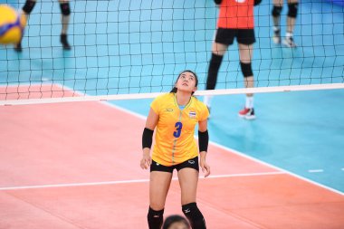 Manila-philippine-9 Aralık 2019-Pornpan keadprat # 3 Tayland Oyuncusu SEAGAMES2019 ile Philsport Arena, Filipinler