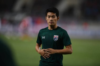 Hanoi-Vietnam-19 Nov 2019:Sarach Yooyen Player of thailand during fifa world cup qatar 2022 against Vietnam at My dinh stadium,Vietnam