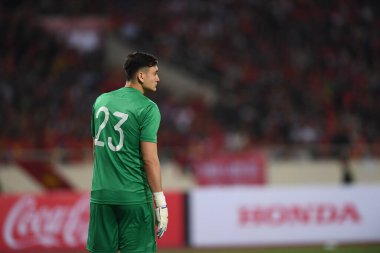 Hanoi-Vietnam-19 Nov 2019:Van lam dang #23 Player of vietnam  during fifa world cup qatar 2022 against Vietnam at My dinh stadium,Vietnam