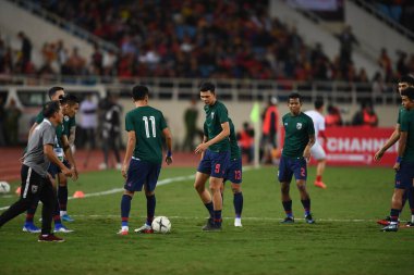 Hanoi-Vietnam-19 Nov 2019: Player of thailand during fifa world cup qatar 2022 against Vietnam at My dinh stadium,Vietnam