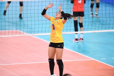 Manila-philippine-9 Aralık 2019-Pornpan keadprat # 3 Tayland Oyuncusu SEAGAMES2019 ile Philsport Arena, Filipinler