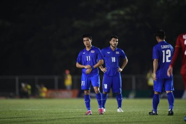 Laguna-Filipin-5 Aralık 2019: Tayland SEAGAMES 2019 sırasında Vietnam 'a karşı binan futbol stadyumu, Filipinler