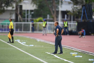Laguna-Philippine-5 Aralık 2019: SEAGAMES 2019 sırasında Vietnam 'ın baş antrenörü Park hang seo