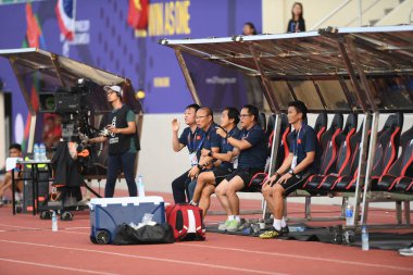 Laguna-Philippine-5 Aralık 2019: SEAGAMES 2019 sırasında Vietnam 'ın baş antrenörü Park hang seo