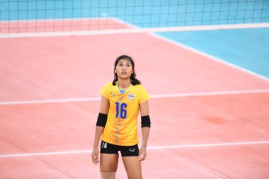 Manila-philippine-9 Aralık 2019-Pimpichaya kokram # 16 Tayland Oyuncusu SEAGAMES2019 ile Philsport Arena, Filipin