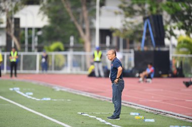 Laguna-Philippine-5 Aralık 2019: SEAGAMES 2019 sırasında Vietnam 'ın baş antrenörü Park hang seo