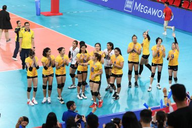 Manila-philippine-9 Aralık 2019 - SEAGAMES2019 sırasında Philsport Arena, Filipinler 'de Vietnam' a karşı eylemde olan Tayland oyuncusu