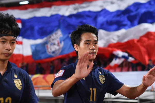 Bangkok Tailandia Ene 2020 Jugador Tailandia Felicitación Porgol Durante Campeonato — Foto de Stock
