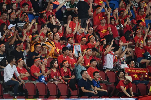 Bangkok Thailand Jan 2020 Oidentifierade Fans Vietnam Aktion Afc U23 — Stockfoto