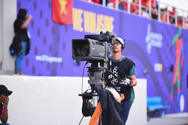 Laguna Philippine Dec 2019 Apparatuur Live Stream Tijdens Seagames 2019 — Stockfoto