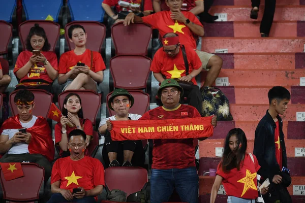 Bangkok Tailandia Ene 2020 Fans Identificados Vietnam Acción Durante Campeonato — Foto de Stock