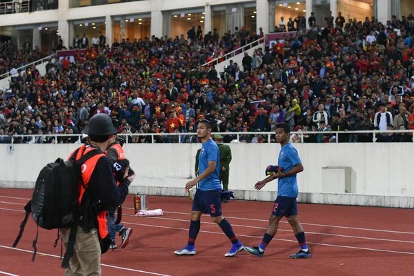 Hanoi-Vietnam-19 Nov 2019: Player of thailand during fifa world cup qatar 2022 against Vietnam at My dinh stadium,Vietnam