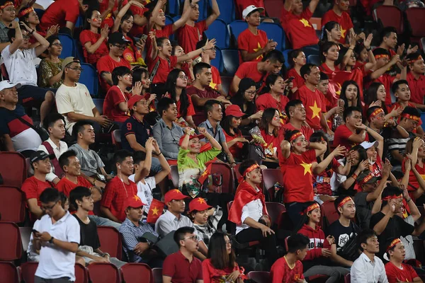 Bangkok Tailandia Ene 2020 Fans Identificados Vietnam Acción Durante Campeonato — Foto de Stock