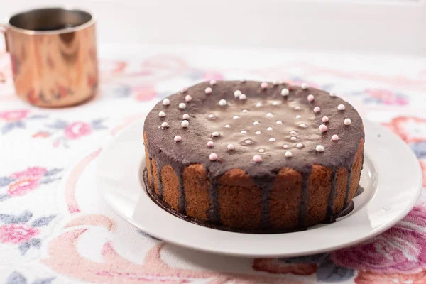Kahverengi paskalya pastası. Bahar sezonu. Ortodoks geleneği. Seçici odak.