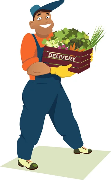 Lieferung von frischem Gemüse — Stockvektor