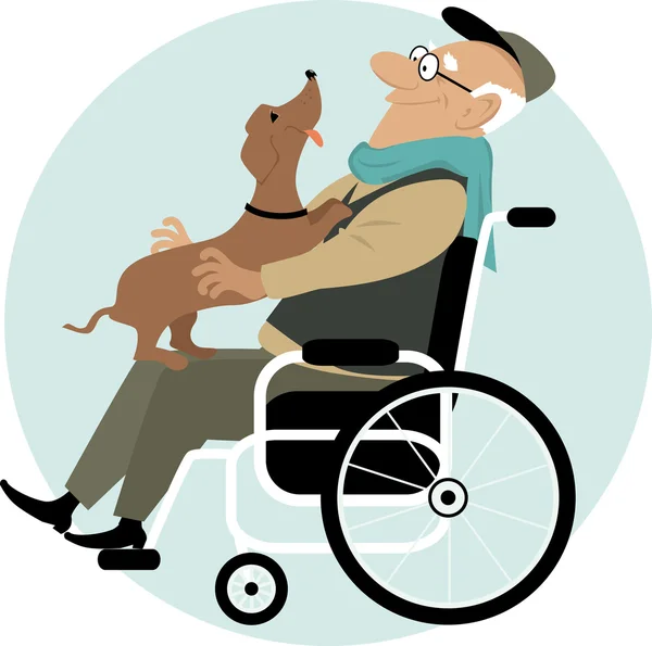 Illustrazione di pet therapy — Vettoriale Stock