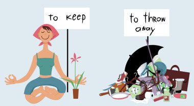 Decluttering sanat