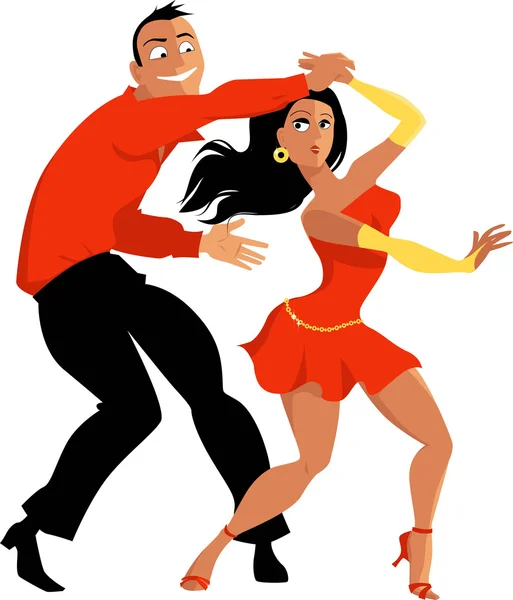 Pareja bailando salsa — Archivo Imágenes Vectoriales