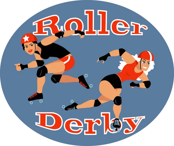 Ilustración de Roller derby — Archivo Imágenes Vectoriales