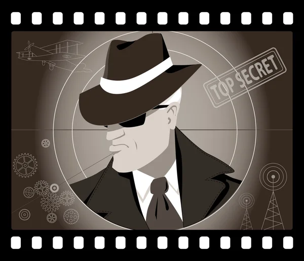 Agente secreto homem —  Vetores de Stock