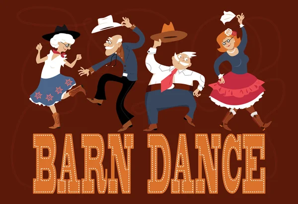 Plakat Barn dance — Wektor stockowy