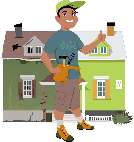 Renovate a house — Stock Vector