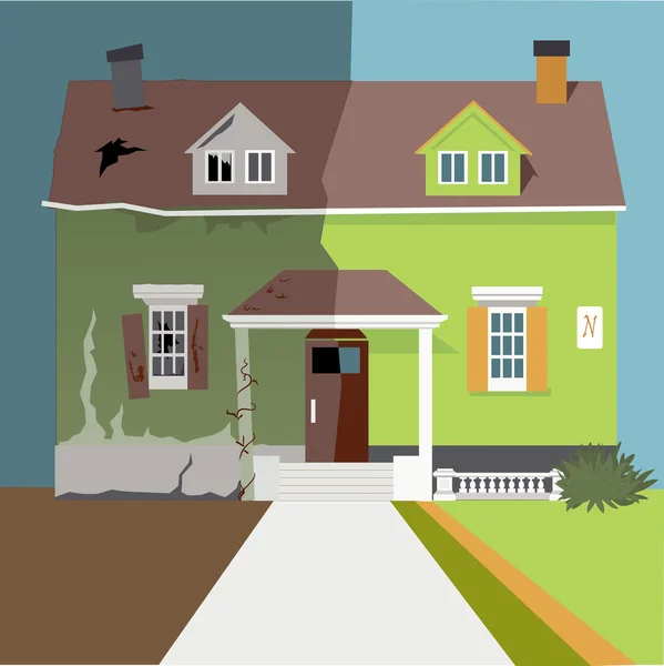 Flip the house — Stock Vector