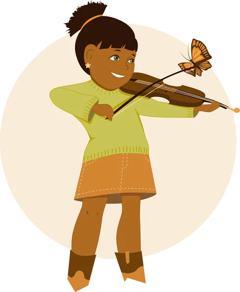 Маленький скрипач — стоковый вектор
