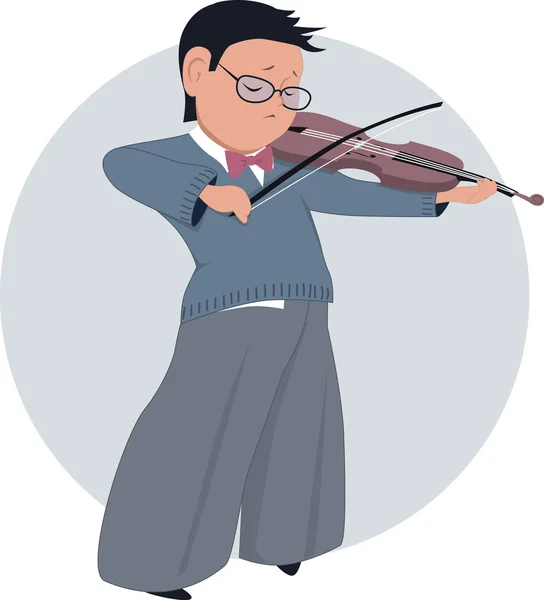 Μικρό αγόρι παίζει βιολί — Διανυσματικό Αρχείο