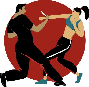 Self-defense for women clipart